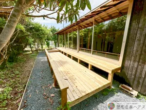 大網白里市四天木乙のリノベーション平屋　ウッドデッキ
